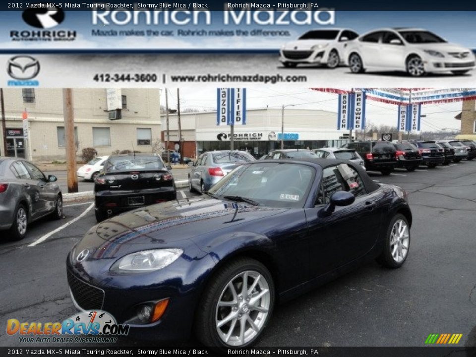 2012 Mazda MX-5 Miata Touring Roadster Stormy Blue Mica / Black Photo #1