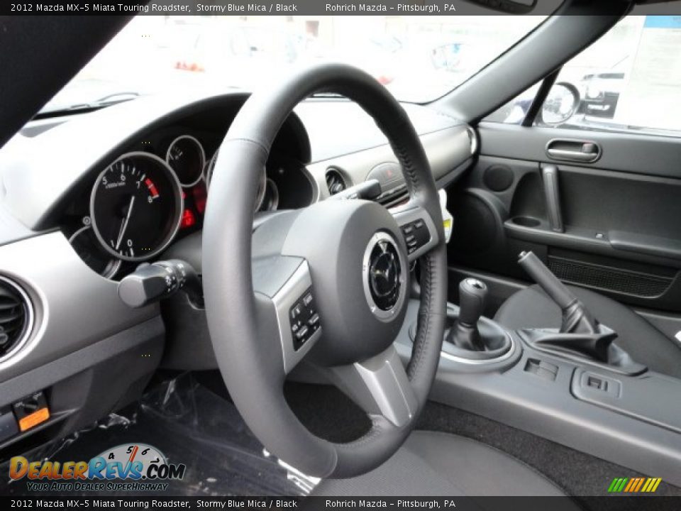 Black Interior - 2012 Mazda MX-5 Miata Touring Roadster Photo #14