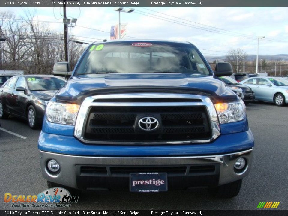 2010 Toyota Tundra TRD Double Cab 4x4 Blue Streak Metallic / Sand Beige Photo #2