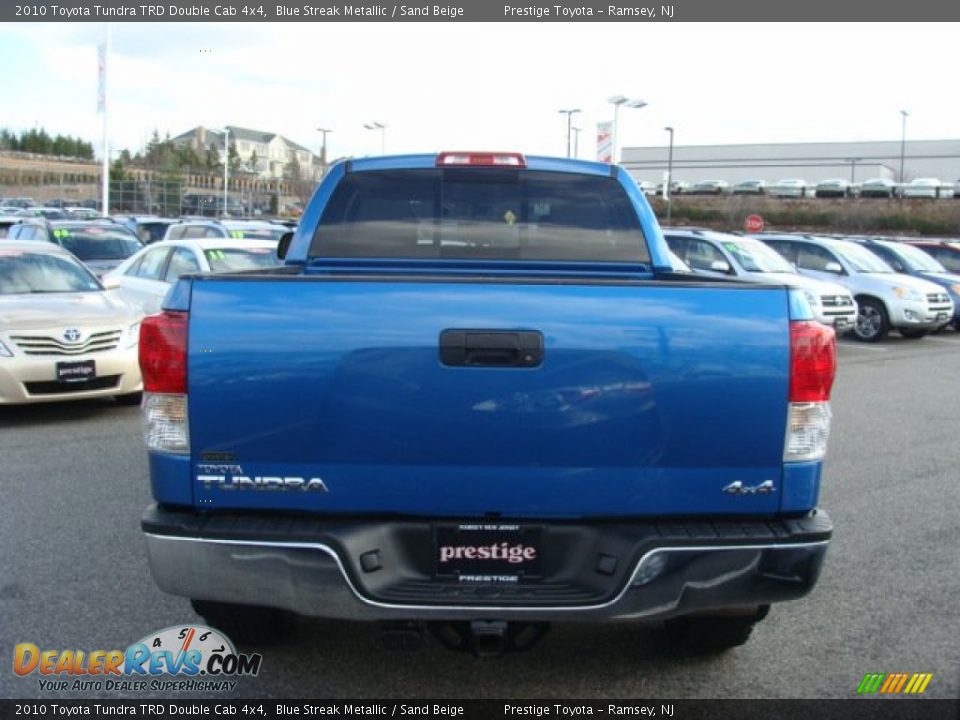 2010 Toyota Tundra TRD Double Cab 4x4 Blue Streak Metallic / Sand Beige Photo #5