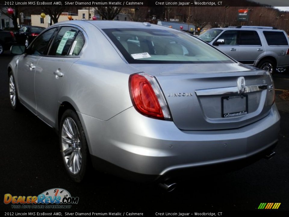 2012 Lincoln MKS EcoBoost AWD Silver Diamond Premium Metallic / Cashmere Photo #6