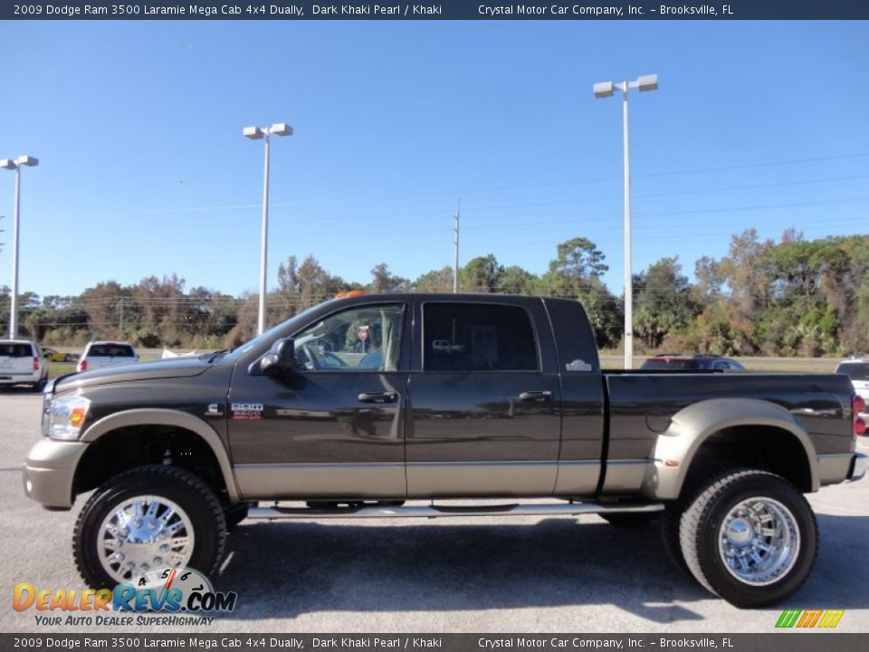 Dark Khaki Pearl 2009 Dodge Ram 3500 Laramie Mega Cab 4x4 Dually Photo #2