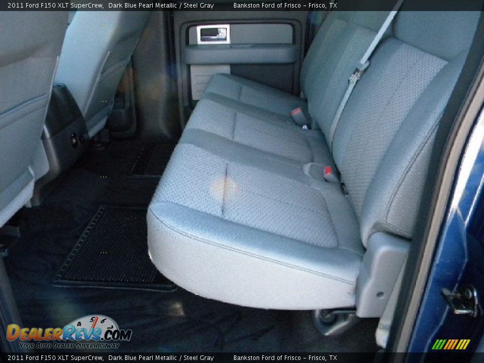 2011 Ford F150 XLT SuperCrew Dark Blue Pearl Metallic / Steel Gray Photo #8