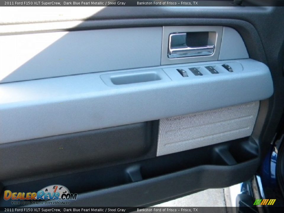 2011 Ford F150 XLT SuperCrew Dark Blue Pearl Metallic / Steel Gray Photo #9