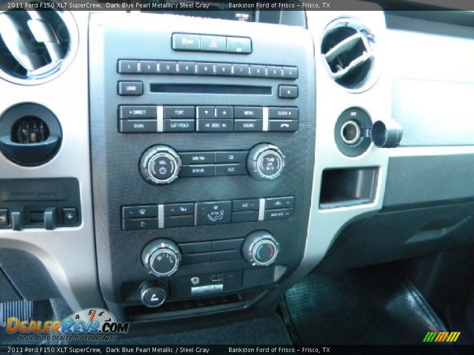 2011 Ford F150 XLT SuperCrew Dark Blue Pearl Metallic / Steel Gray Photo #12