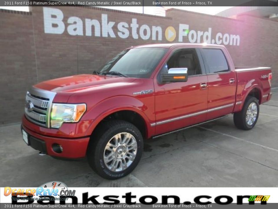 2011 Ford F150 Platinum SuperCrew 4x4 Red Candy Metallic / Steel Gray/Black Photo #1