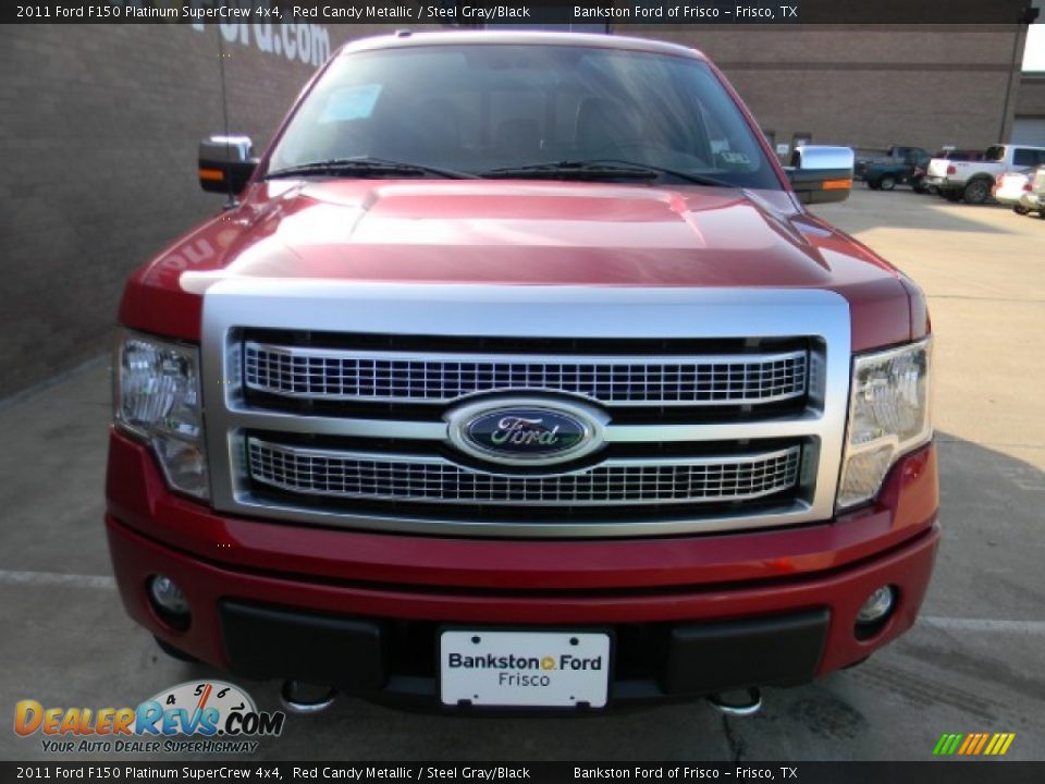 2011 Ford F150 Platinum SuperCrew 4x4 Red Candy Metallic / Steel Gray/Black Photo #2