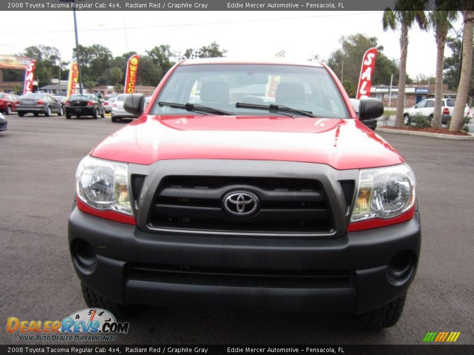 2008 Toyota Tacoma Regular Cab 4x4 Radiant Red / Graphite Gray Photo #2