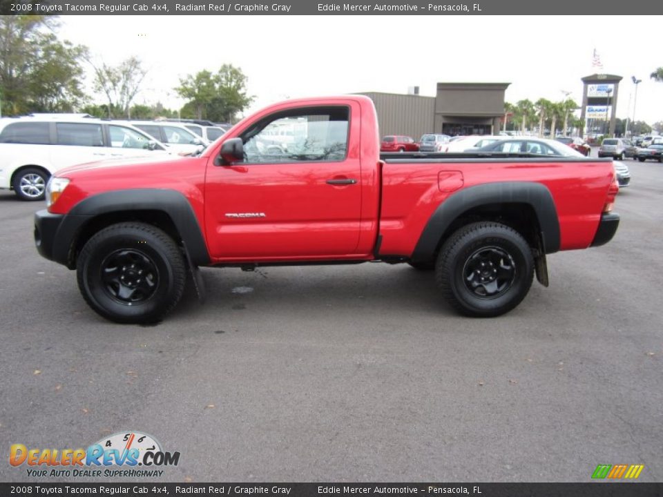 2008 Toyota Tacoma Regular Cab 4x4 Radiant Red / Graphite Gray Photo #3
