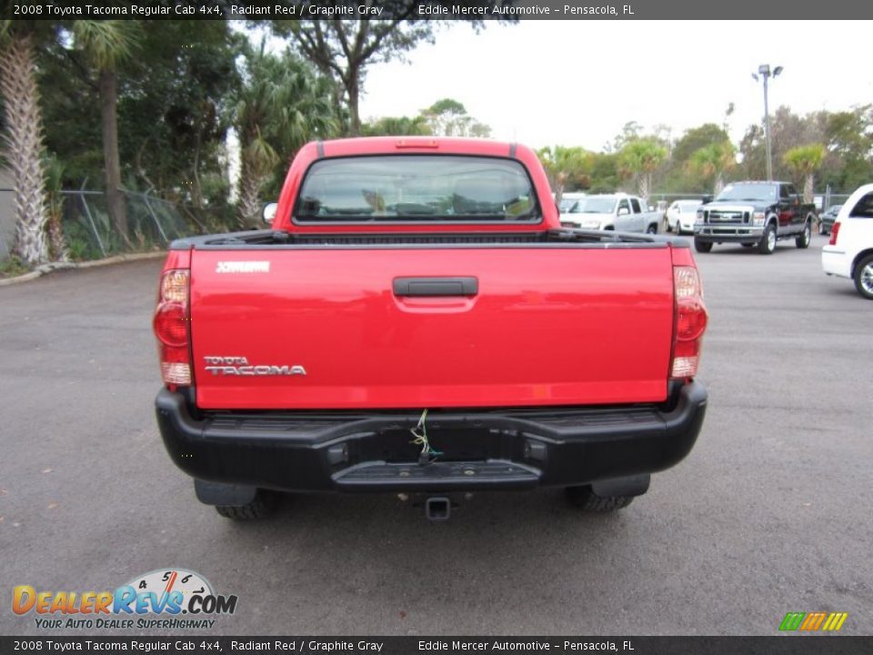 2008 Toyota Tacoma Regular Cab 4x4 Radiant Red / Graphite Gray Photo #5