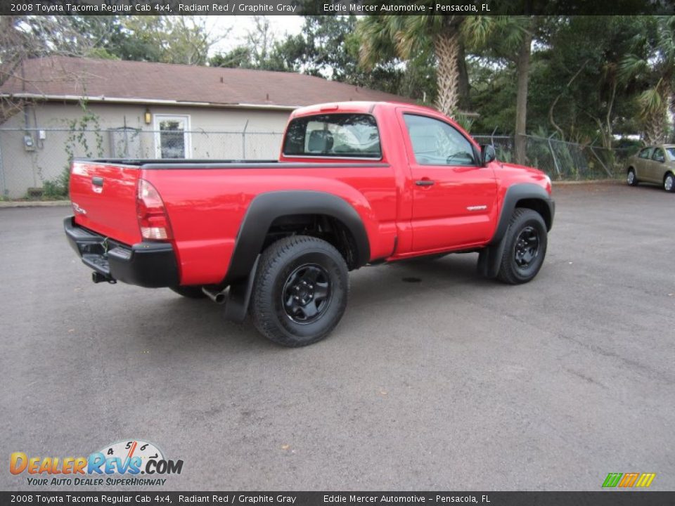 2008 Toyota Tacoma Regular Cab 4x4 Radiant Red / Graphite Gray Photo #6