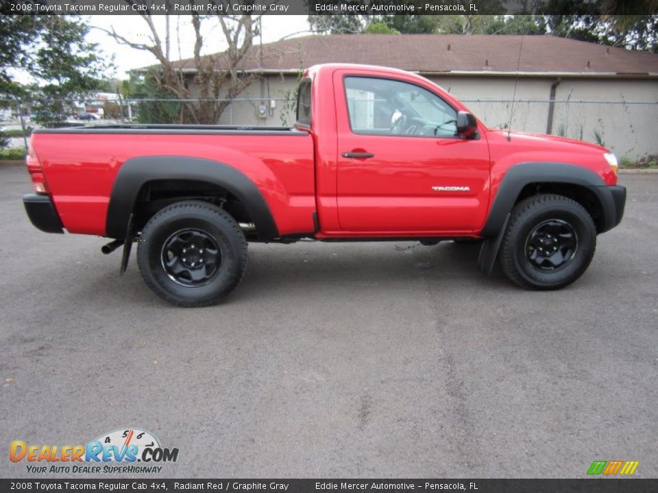2008 Toyota Tacoma Regular Cab 4x4 Radiant Red / Graphite Gray Photo #7