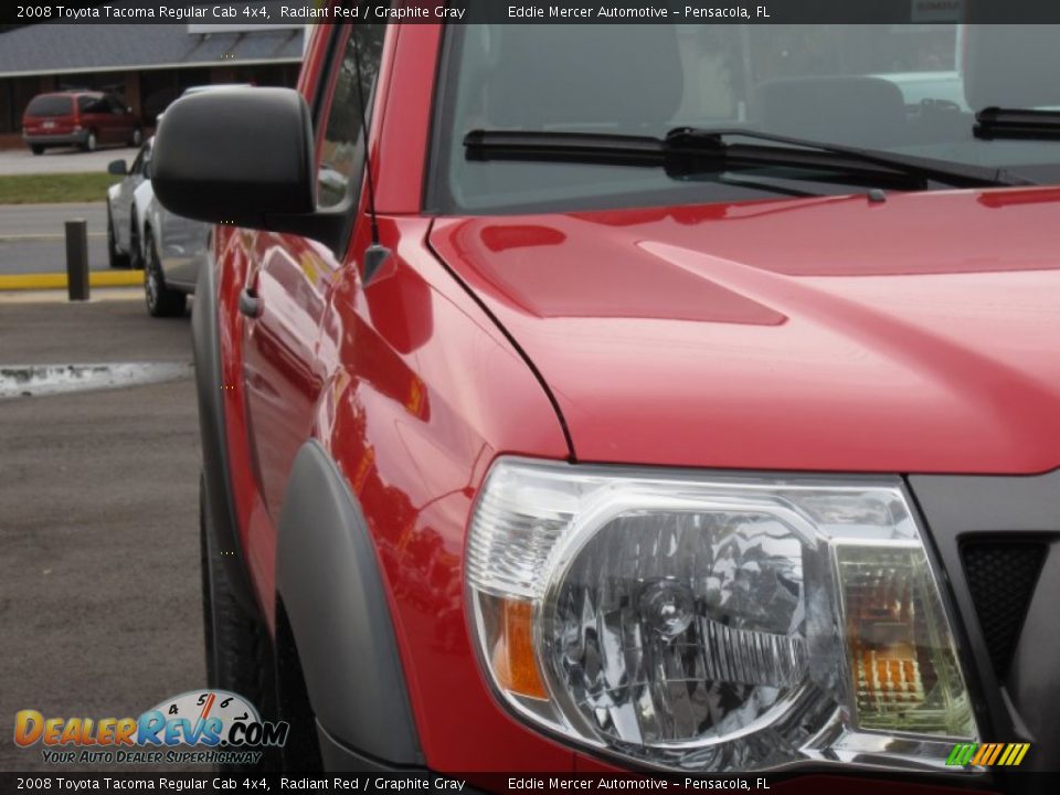 2008 Toyota Tacoma Regular Cab 4x4 Radiant Red / Graphite Gray Photo #10