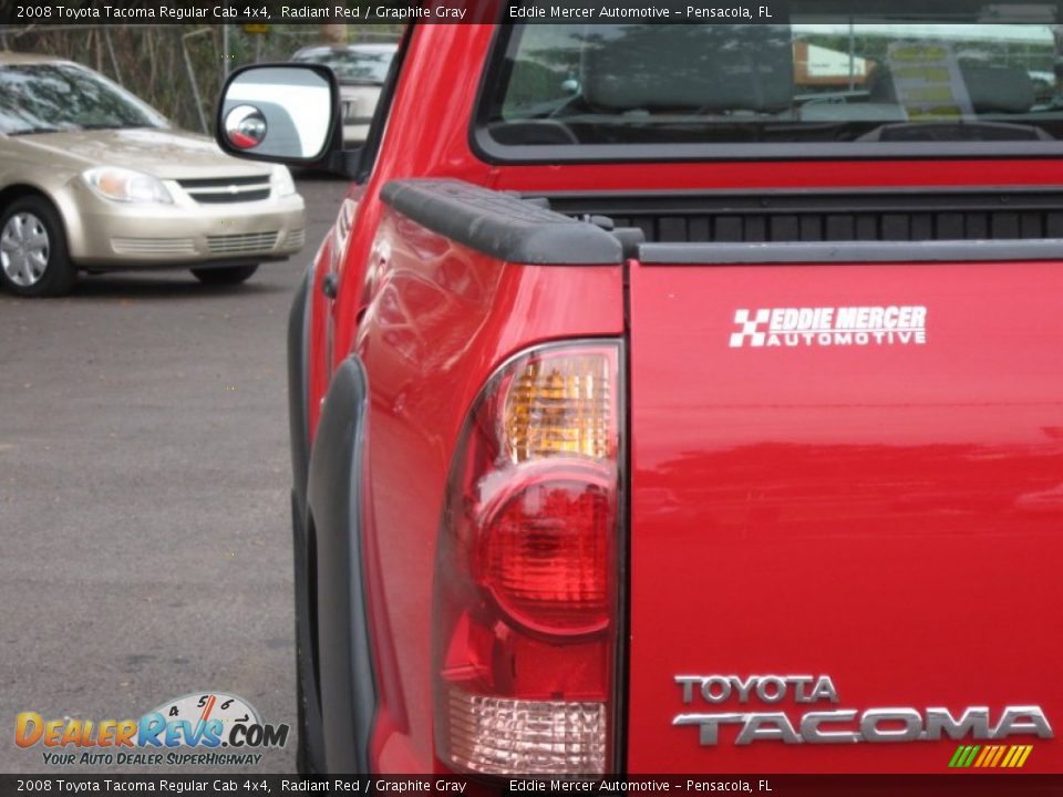 2008 Toyota Tacoma Regular Cab 4x4 Radiant Red / Graphite Gray Photo #12