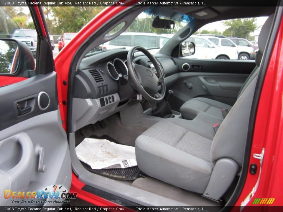 2008 Toyota Tacoma Regular Cab 4x4 Radiant Red / Graphite Gray Photo #14