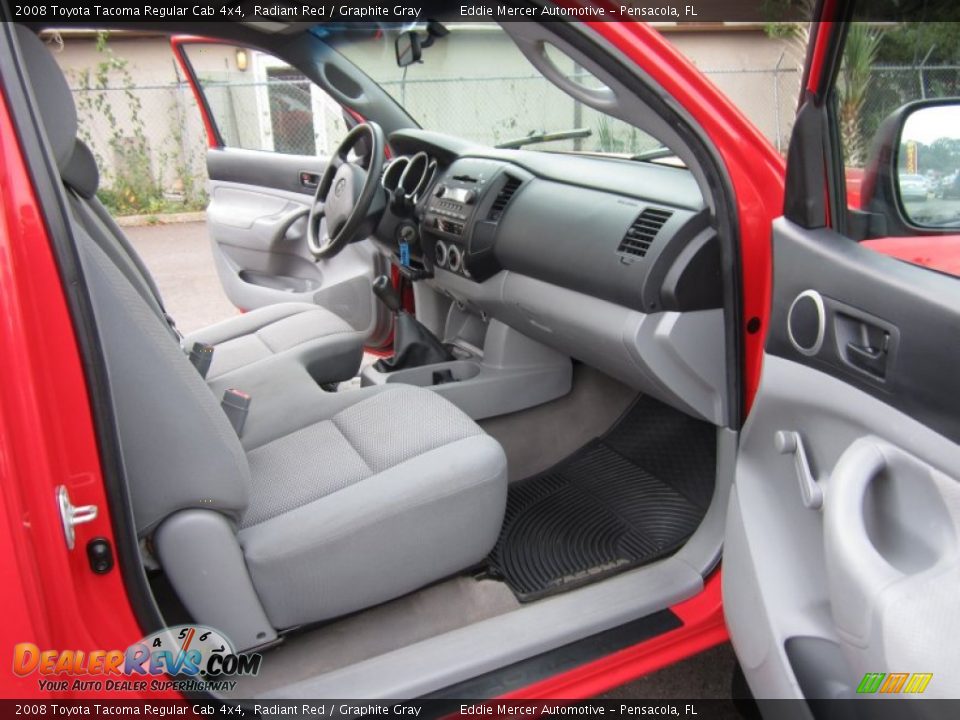 2008 Toyota Tacoma Regular Cab 4x4 Radiant Red / Graphite Gray Photo #15