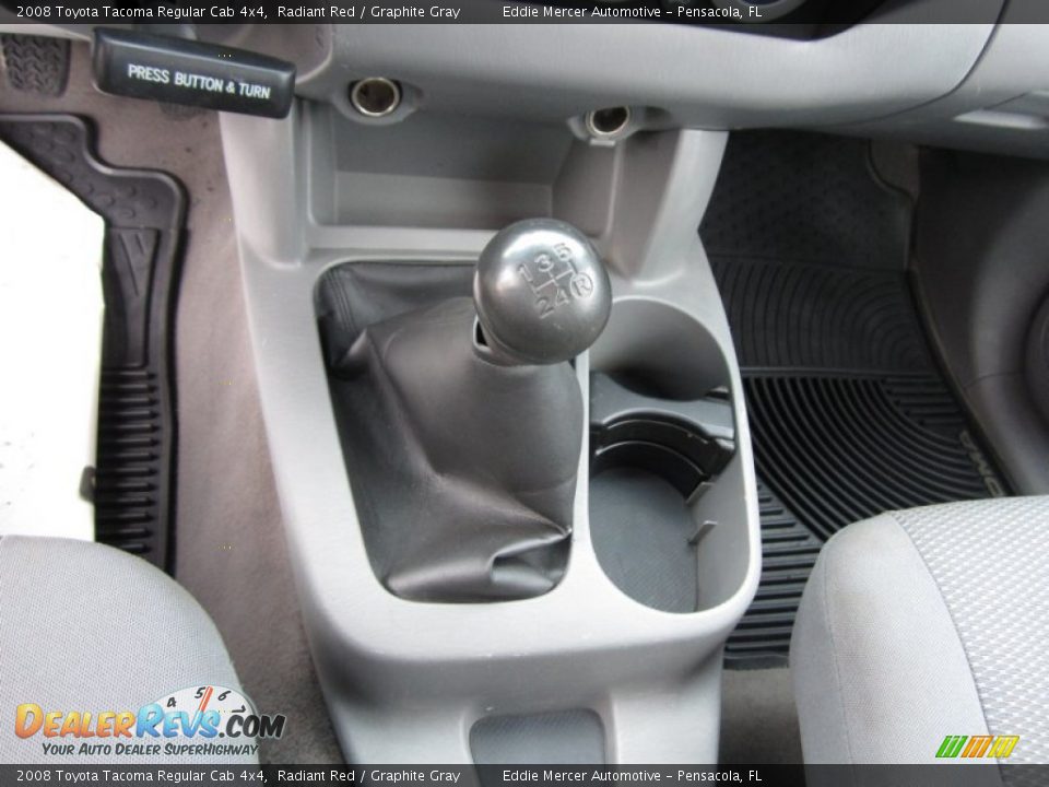 2008 Toyota Tacoma Regular Cab 4x4 Radiant Red / Graphite Gray Photo #19