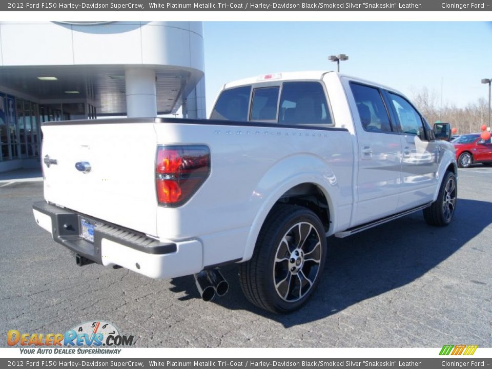 2012 Ford F150 Harley-Davidson SuperCrew White Platinum Metallic Tri-Coat / Harley-Davidson Black/Smoked Silver 