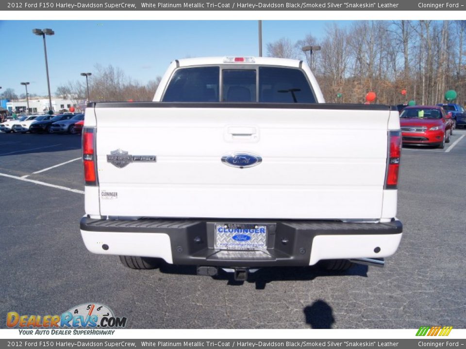 2012 Ford F150 Harley-Davidson SuperCrew White Platinum Metallic Tri-Coat / Harley-Davidson Black/Smoked Silver 