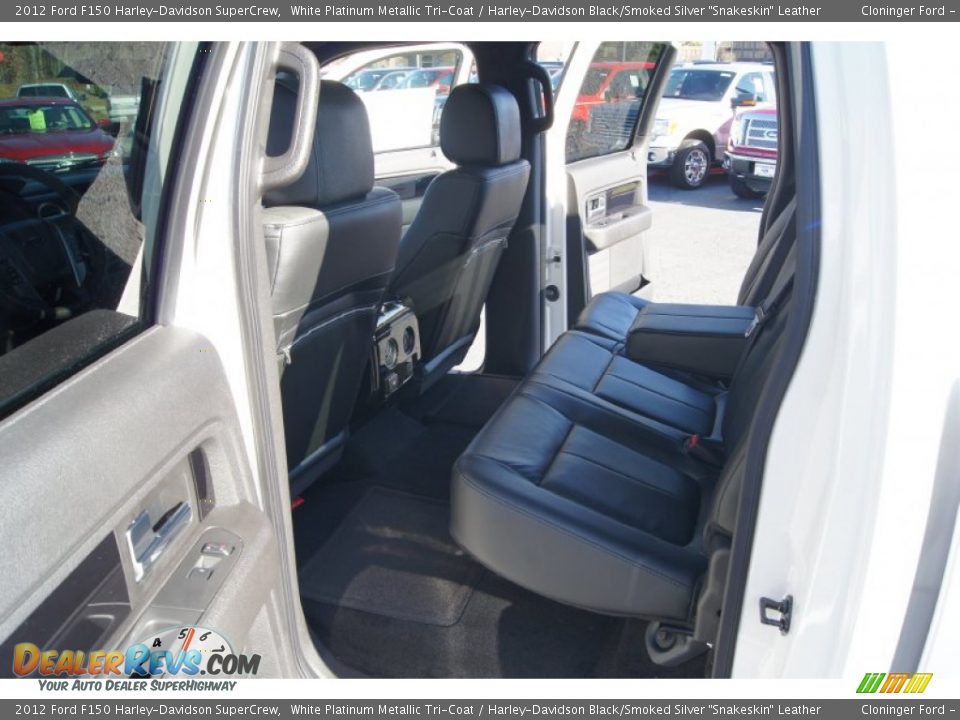 2012 Ford F150 Harley-Davidson SuperCrew White Platinum Metallic Tri-Coat / Harley-Davidson Black/Smoked Silver 