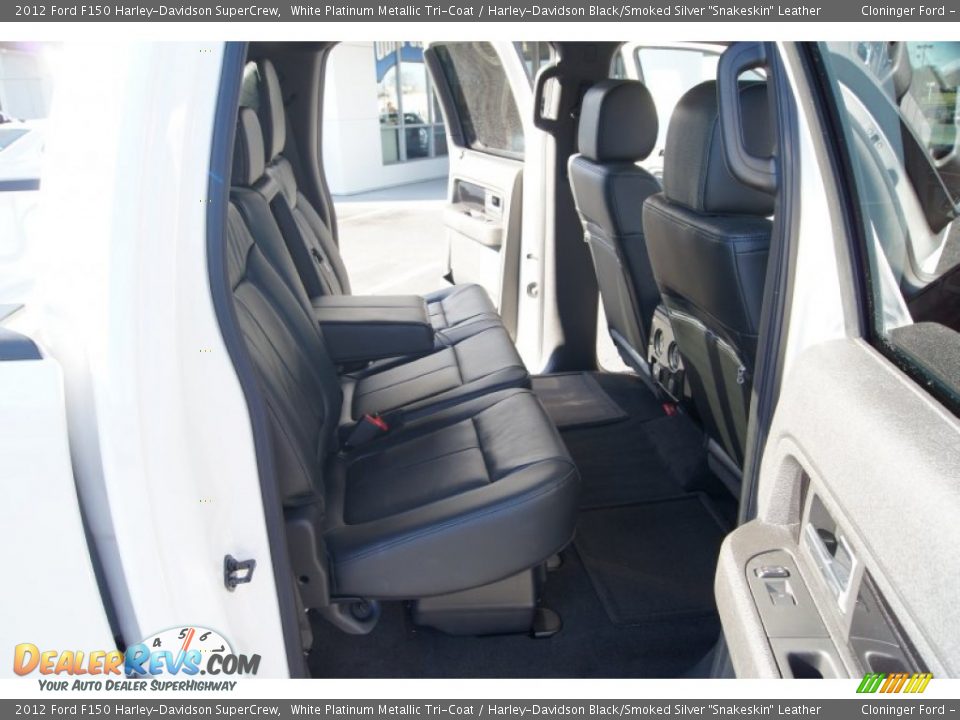 2012 Ford F150 Harley-Davidson SuperCrew White Platinum Metallic Tri-Coat / Harley-Davidson Black/Smoked Silver 