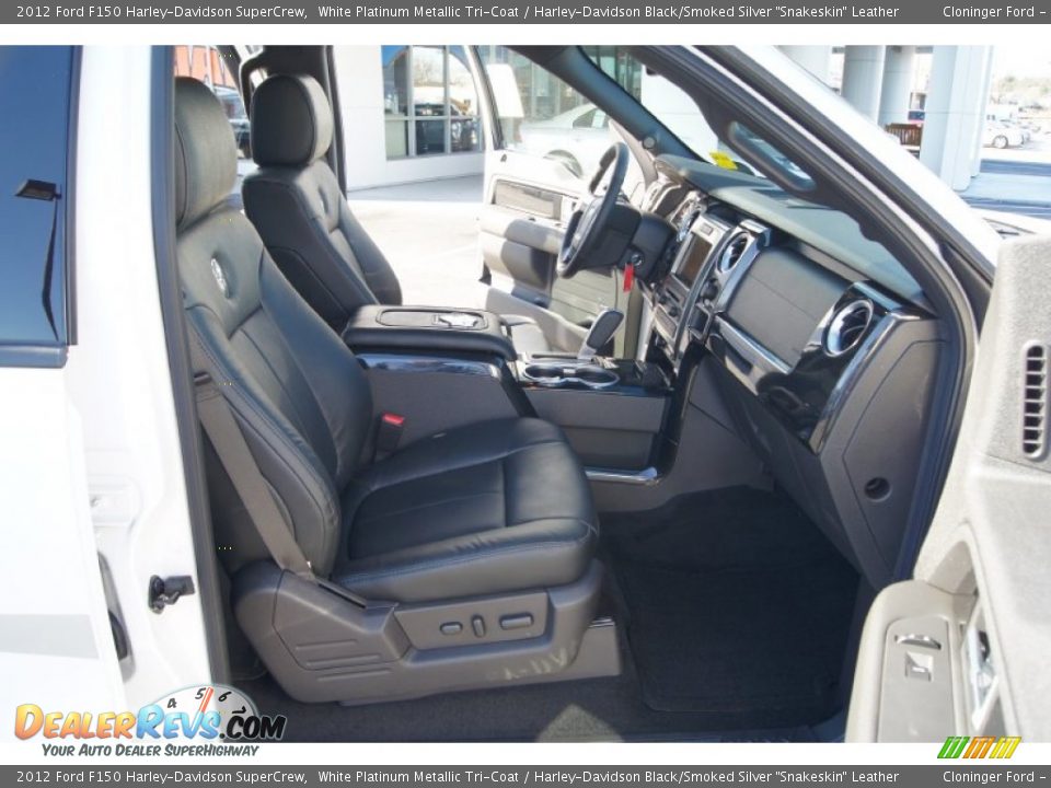 2012 Ford F150 Harley-Davidson SuperCrew White Platinum Metallic Tri-Coat / Harley-Davidson Black/Smoked Silver 