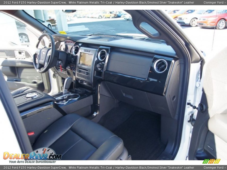 2012 Ford F150 Harley-Davidson SuperCrew White Platinum Metallic Tri-Coat / Harley-Davidson Black/Smoked Silver 