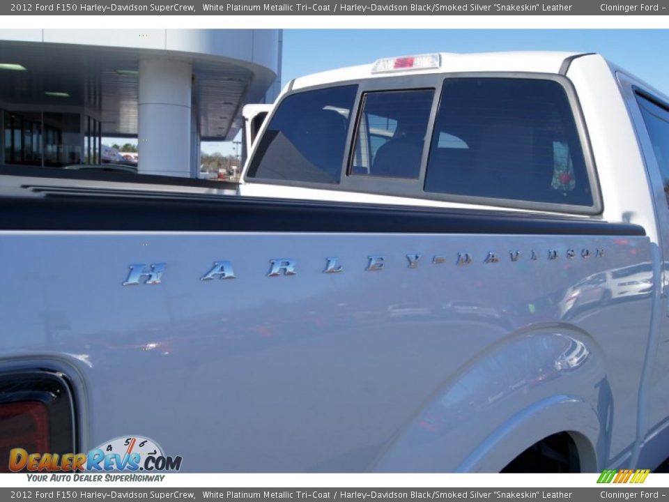 2012 Ford F150 Harley-Davidson SuperCrew White Platinum Metallic Tri-Coat / Harley-Davidson Black/Smoked Silver 