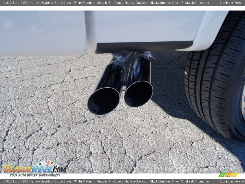 2012 Ford F150 Harley-Davidson SuperCrew White Platinum Metallic Tri-Coat / Harley-Davidson Black/Smoked Silver 
