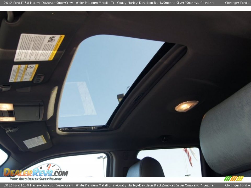 2012 Ford F150 Harley-Davidson SuperCrew White Platinum Metallic Tri-Coat / Harley-Davidson Black/Smoked Silver 