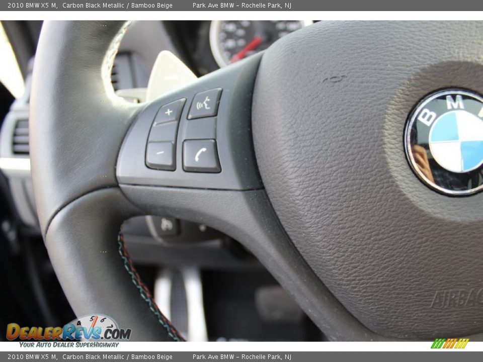 2010 BMW X5 M Carbon Black Metallic / Bamboo Beige Photo #15
