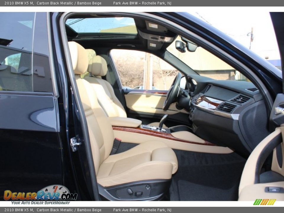 2010 BMW X5 M Carbon Black Metallic / Bamboo Beige Photo #28