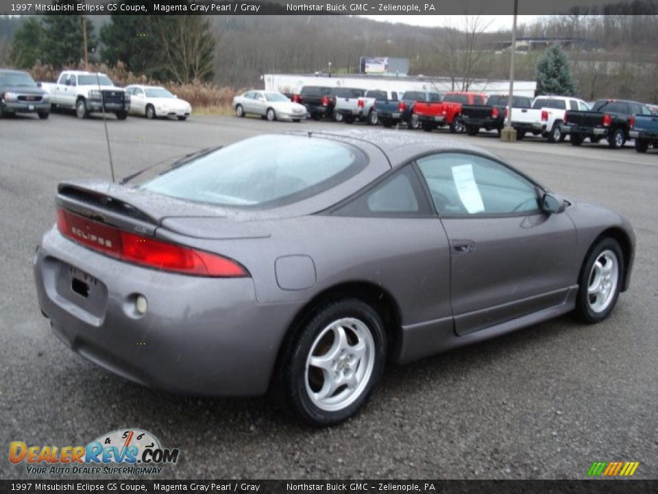 1997 Mitsubishi Eclipse GS Coupe Magenta Gray Pearl / Gray Photo #4