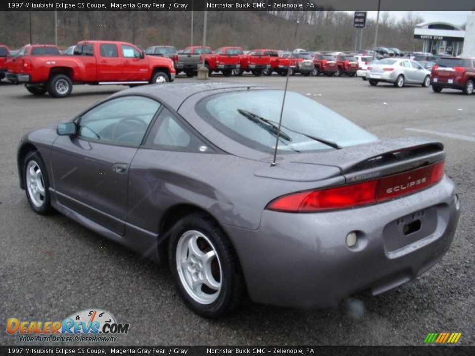 1997 Mitsubishi Eclipse GS Coupe Magenta Gray Pearl / Gray Photo #6