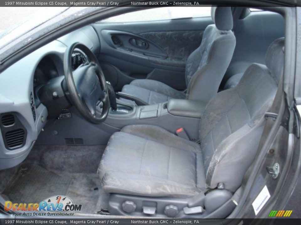 1997 Mitsubishi Eclipse GS Coupe Magenta Gray Pearl / Gray Photo #9