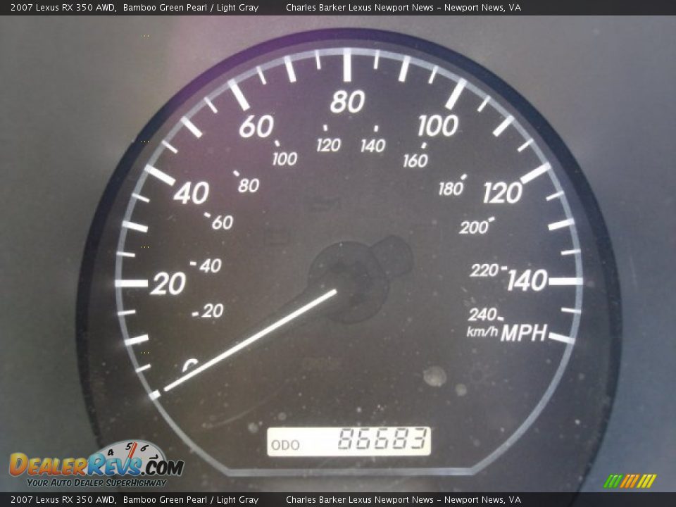 2007 Lexus RX 350 AWD Bamboo Green Pearl / Light Gray Photo #17