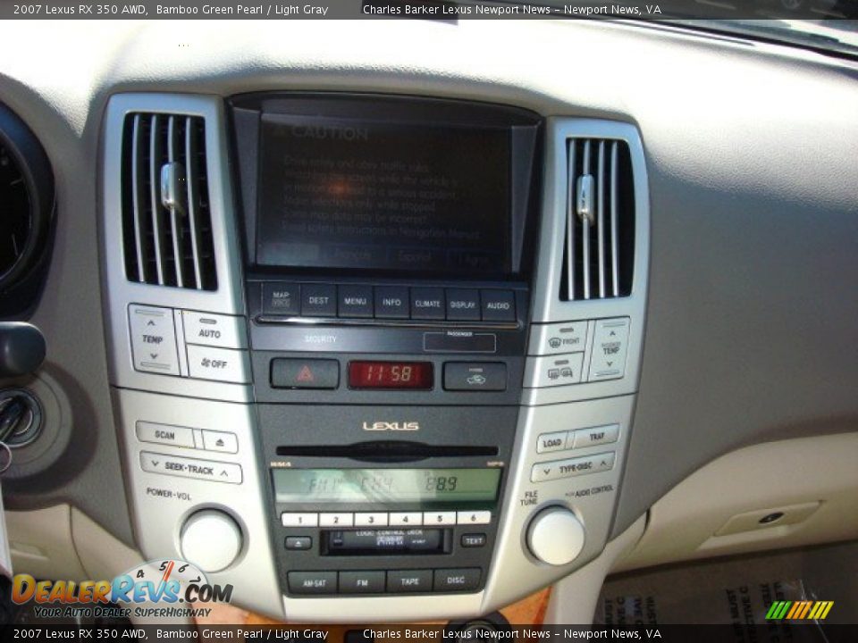 2007 Lexus RX 350 AWD Bamboo Green Pearl / Light Gray Photo #20