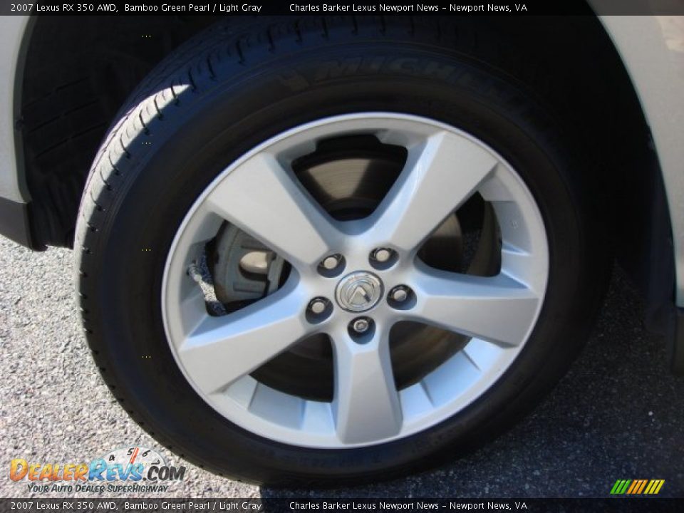2007 Lexus RX 350 AWD Bamboo Green Pearl / Light Gray Photo #28