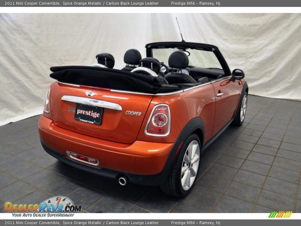 2011 Mini Cooper Convertible Spice Orange Metallic / Carbon Black Lounge Leather Photo #3
