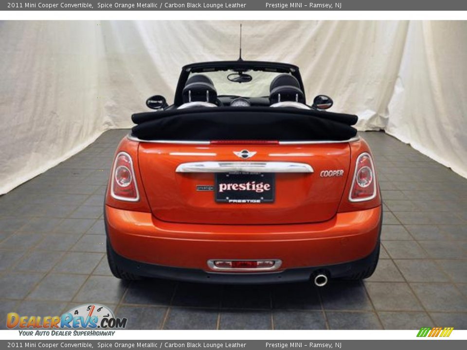 2011 Mini Cooper Convertible Spice Orange Metallic / Carbon Black Lounge Leather Photo #4