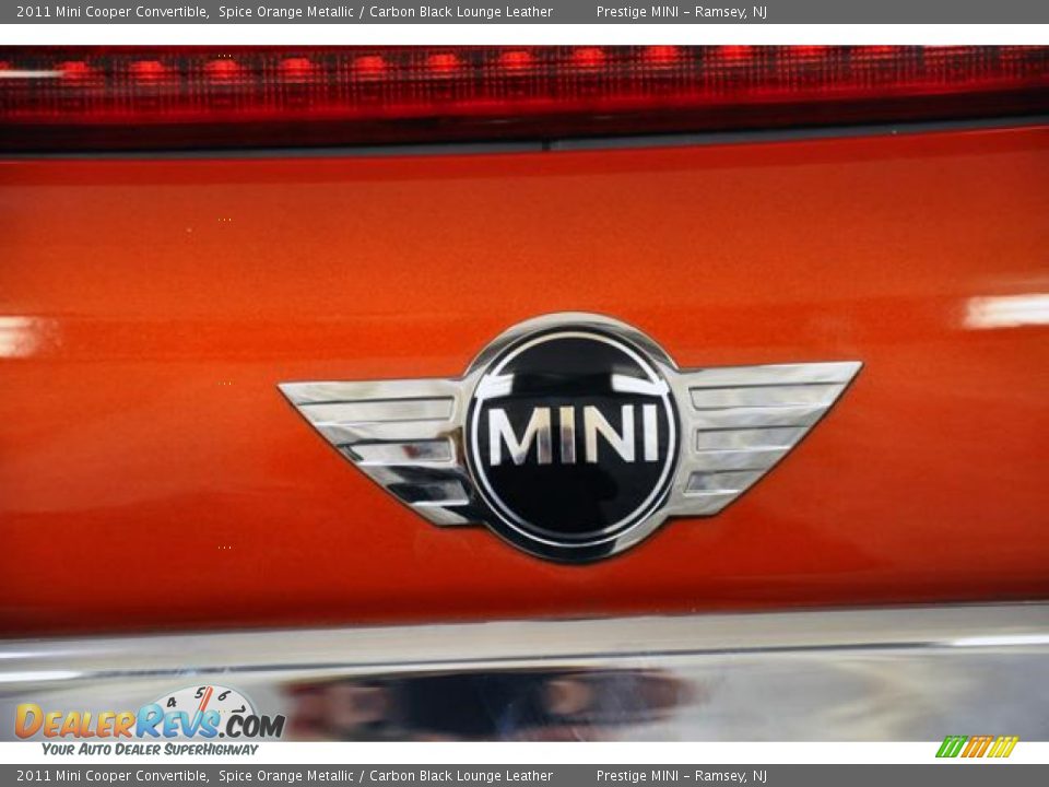 2011 Mini Cooper Convertible Spice Orange Metallic / Carbon Black Lounge Leather Photo #5