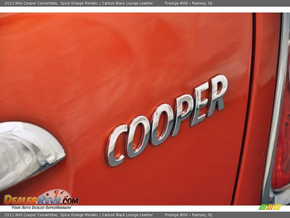 2011 Mini Cooper Convertible Spice Orange Metallic / Carbon Black Lounge Leather Photo #6