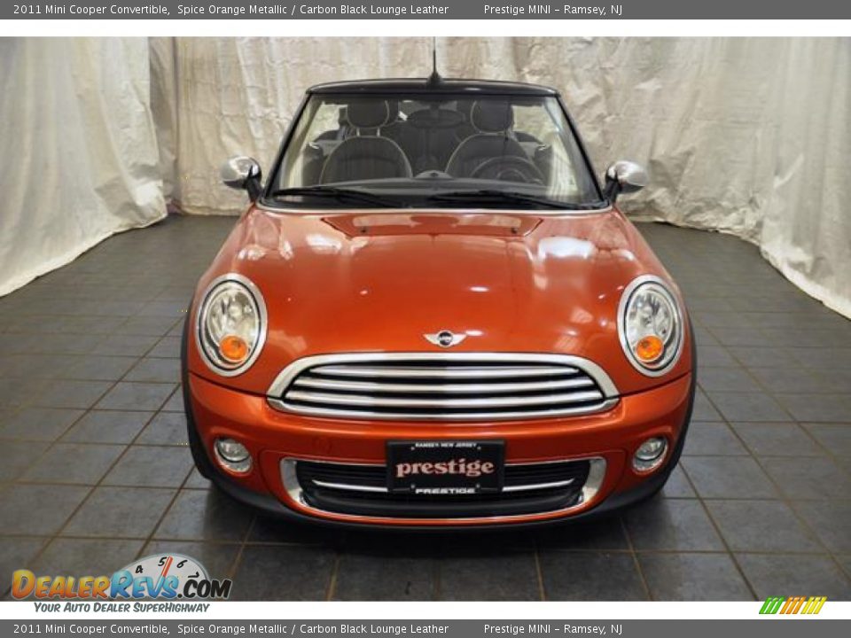 2011 Mini Cooper Convertible Spice Orange Metallic / Carbon Black Lounge Leather Photo #10