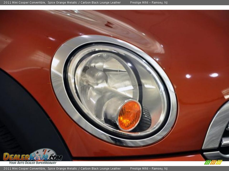 2011 Mini Cooper Convertible Spice Orange Metallic / Carbon Black Lounge Leather Photo #12