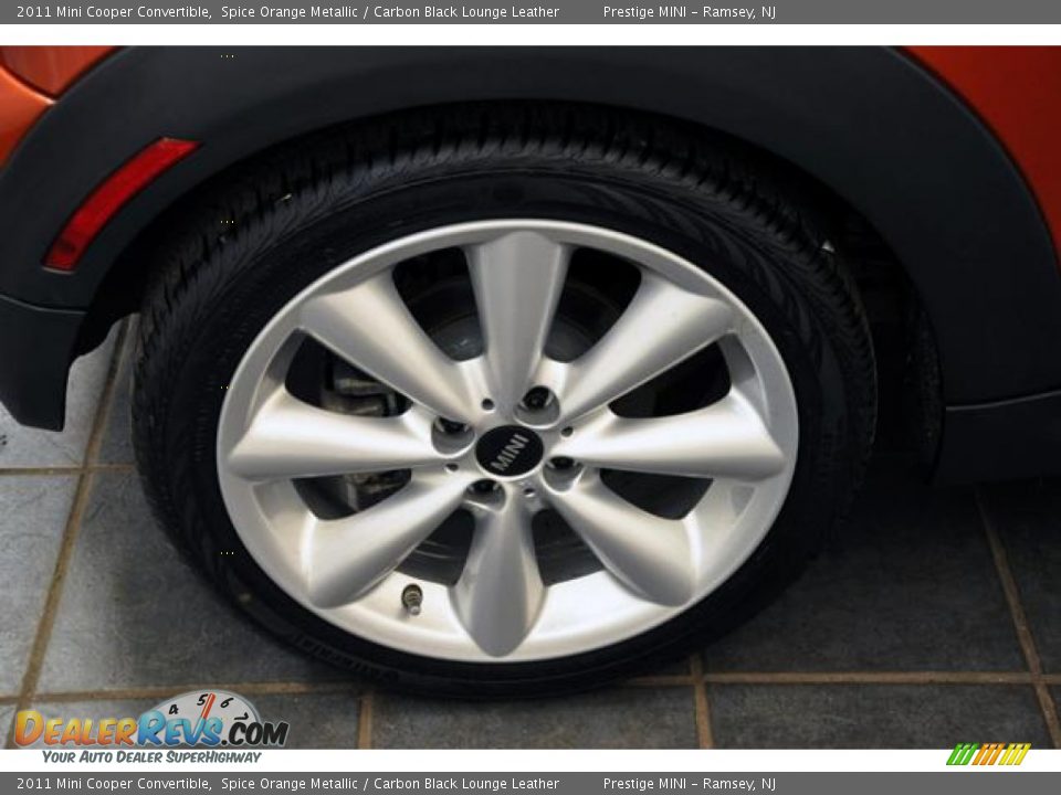 2011 Mini Cooper Convertible Spice Orange Metallic / Carbon Black Lounge Leather Photo #14