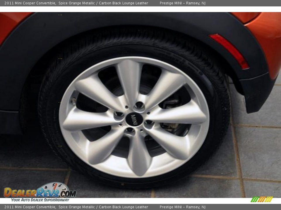 2011 Mini Cooper Convertible Spice Orange Metallic / Carbon Black Lounge Leather Photo #15
