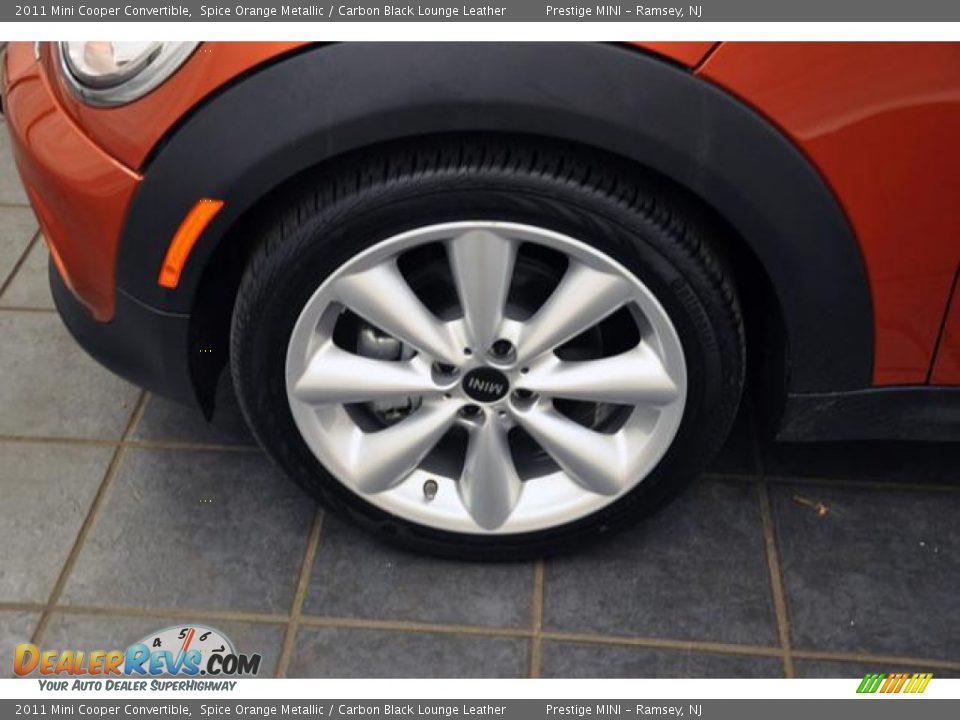 2011 Mini Cooper Convertible Spice Orange Metallic / Carbon Black Lounge Leather Photo #16