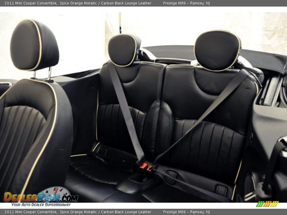 2011 Mini Cooper Convertible Spice Orange Metallic / Carbon Black Lounge Leather Photo #20