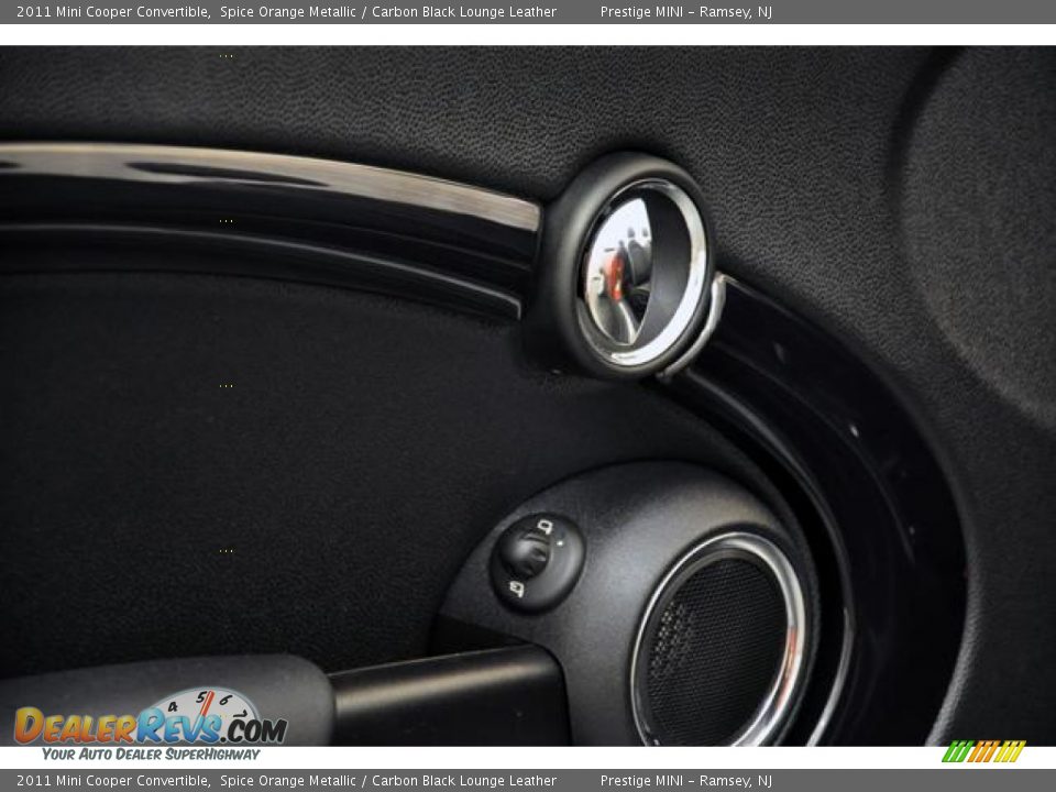 2011 Mini Cooper Convertible Spice Orange Metallic / Carbon Black Lounge Leather Photo #22