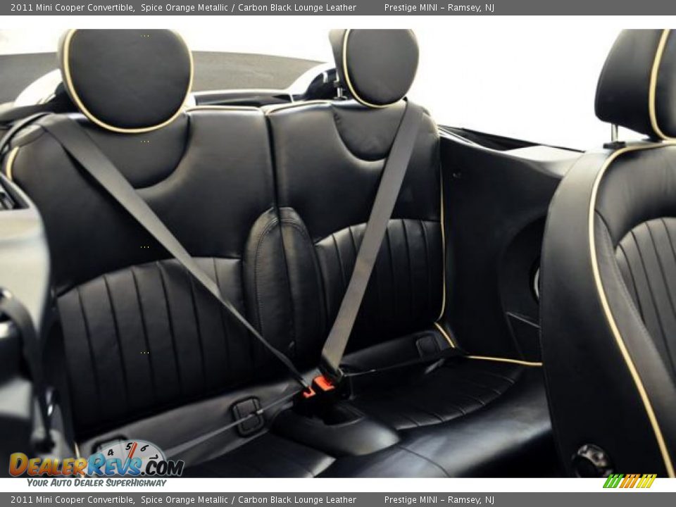 2011 Mini Cooper Convertible Spice Orange Metallic / Carbon Black Lounge Leather Photo #26